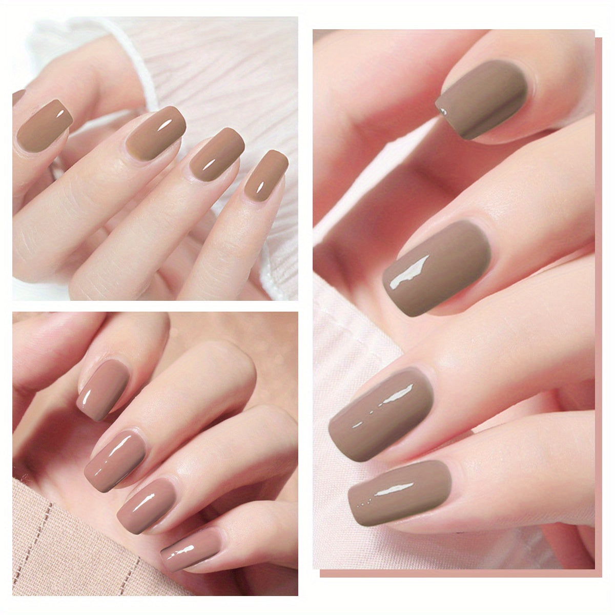 MIQH 2025 New Fashion Comfort 6pc Nail Polish Set Brilliant Dark Brown Gel Nail Polish Set Quick Dry Nail Polish Finger Nail Polish Bulk Nail Polish Diy Nail Art Salon Home Gift for Women Girls.Nails Set for Valentineaposs Da