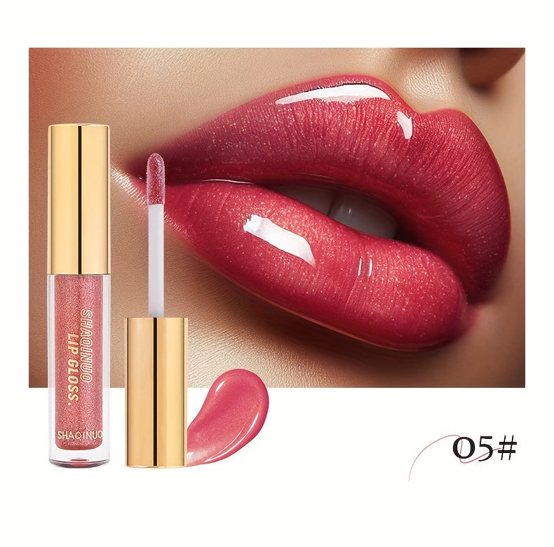 Shimmering Berry-Shade Lip Gloss - Moisturizing & Nourishing, Anti-Crack for All Skin Types, Perfect for Fall/Winter