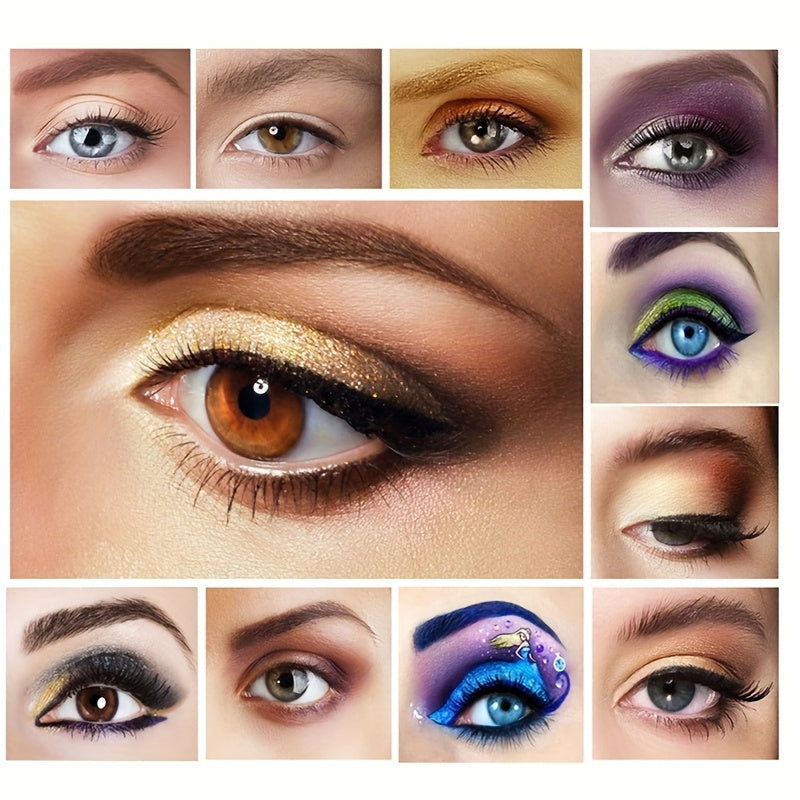 120 Colors Mini Eyeshadow Palette Shimmer Glitter Matte Finish Eyeshadow Palette Makeup 3-in-1 Colorful Rainbow Eyeshadow High Pigment Long Lasting Eye Makeup For Music Festival