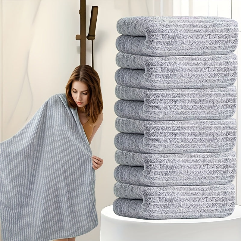 Oversized Striped Bath Towel 6pcs, Absorbent And Quick Drying Towel Bath Towel, High Quality Adult Bath Towel, Oversized to Wrap The Body, Suitable for Spa, Hotel, Home, Gift Giving, Spa Towel, Home Bath Towel, Contemporary D