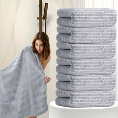 Oversized Striped Bath Towel 6pcs, Absorbent And Quick Drying Towel Bath Towel, High Quality Adult Bath Towel, Oversized to Wrap The Body, Suitable for Spa, Hotel, Home, Gift Giving, Spa Towel, Home Bath Towel, Contemporary D