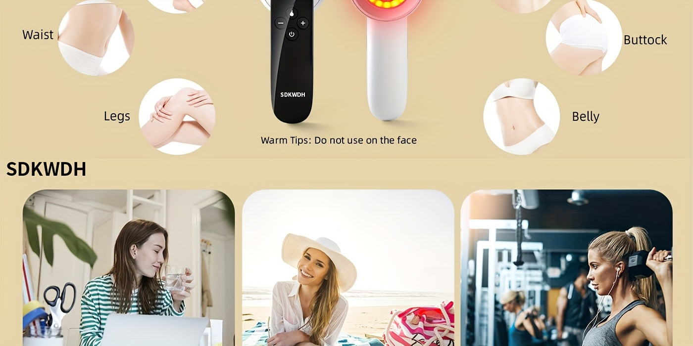 2.0 Upgrade Handheld Body Massager - Multiple Options to Choose From USB Charging, Odorless, Handheld, for Belly, Waist, Arms, Thighs And Legs - Ergonomic Body Massager with Digital Display, Perfect for Holiday Gifts
