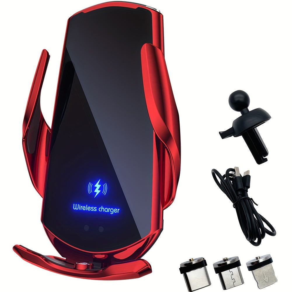 15W Fast Charging Q3 Smart Sensor Wireless Car Phone Charger - Auto-Clamping Air Vent Phone Holder