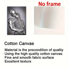 Romantic Couple Embrace Abstract Metal Sculpture Wall Art - Frameless Grey & Black Canvas Print For Bedroom, Living Room, Bathroom Decor - Perfect Valentine'S Day Gift, 12X18 Inches