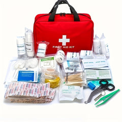2-Size Fully Portable Multi-Functional Life-Saving First Aid Kit - Suitable for Home, Car, Camping, Hiking, Campus Preparation, and Disaster Response - Including Basic Life-Saving Tools