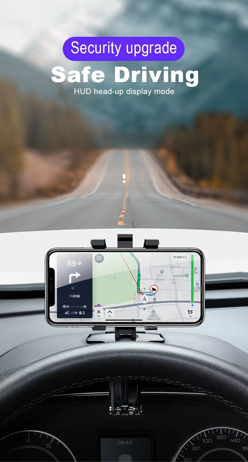 Universal Car Phone Holder Mount, 360 Degrees Rotation Dashboard Phone Holder, Car Phone Mount For IPhone, Samsung, Google, Nokia, And 3TB 7" Smartphones