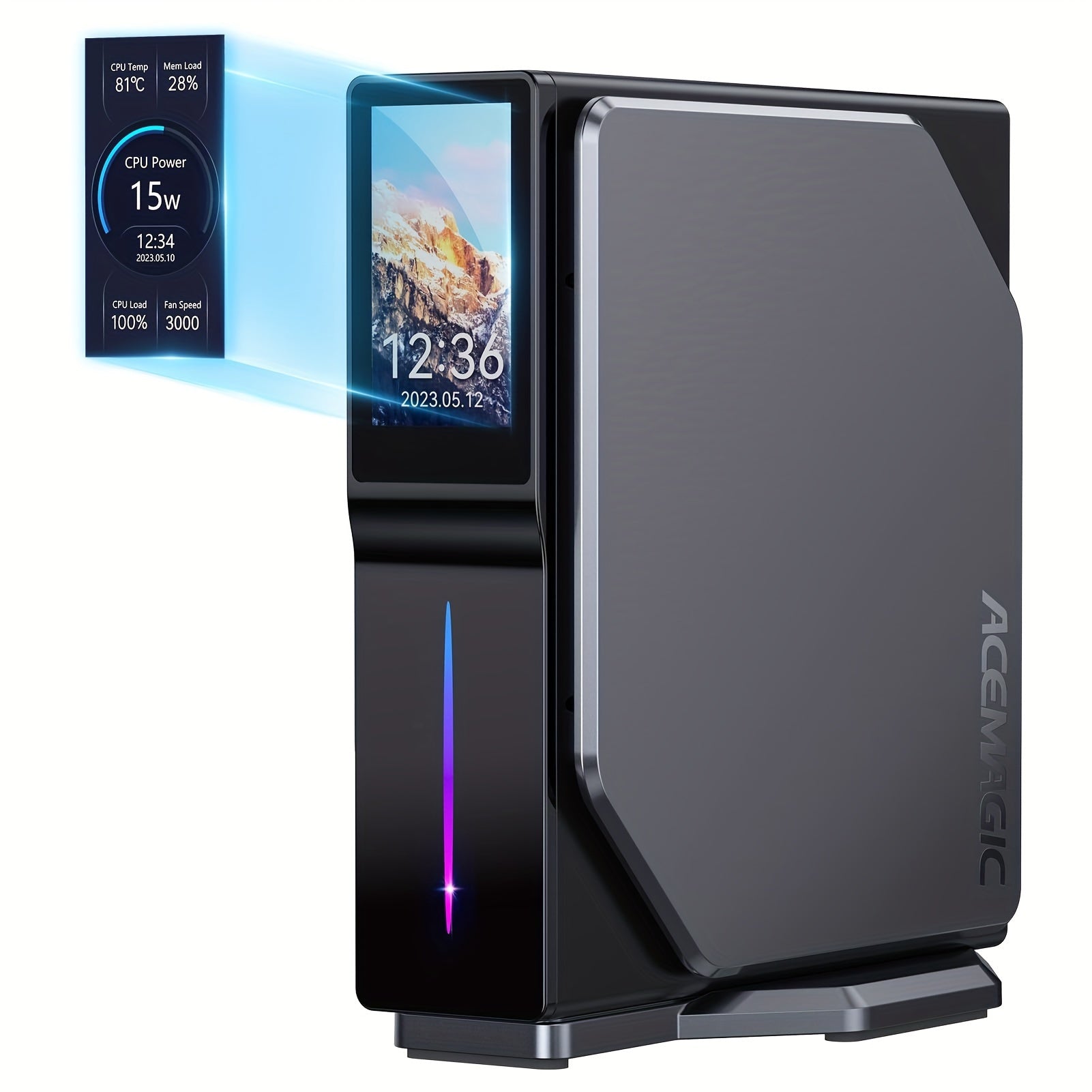 ACEMAGIC S1 Mini PC 12th Generation Alder Lake N100 16GB DDR4 RAM 512GB SSD Windows 11 4K UHD WiFi5 BT4.2 Mini Desktop PC Commercial Home