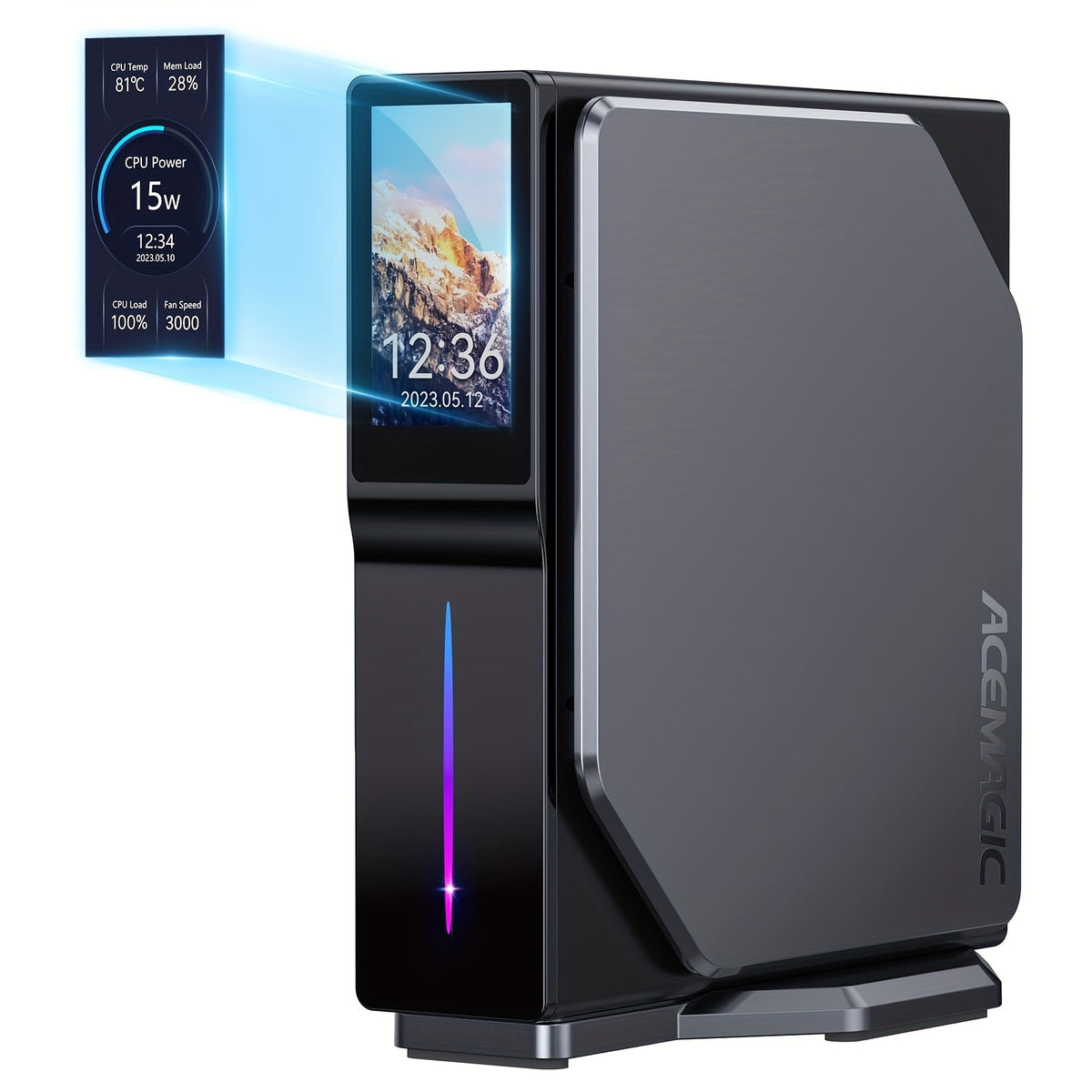 ACEMAGIC S1 Mini PC 12th Generation Alder Lake N100 16GB DDR4 RAM 512GB SSD Windows 11 4K UHD WiFi5 BT4.2 Mini Desktop PC Commercial Home