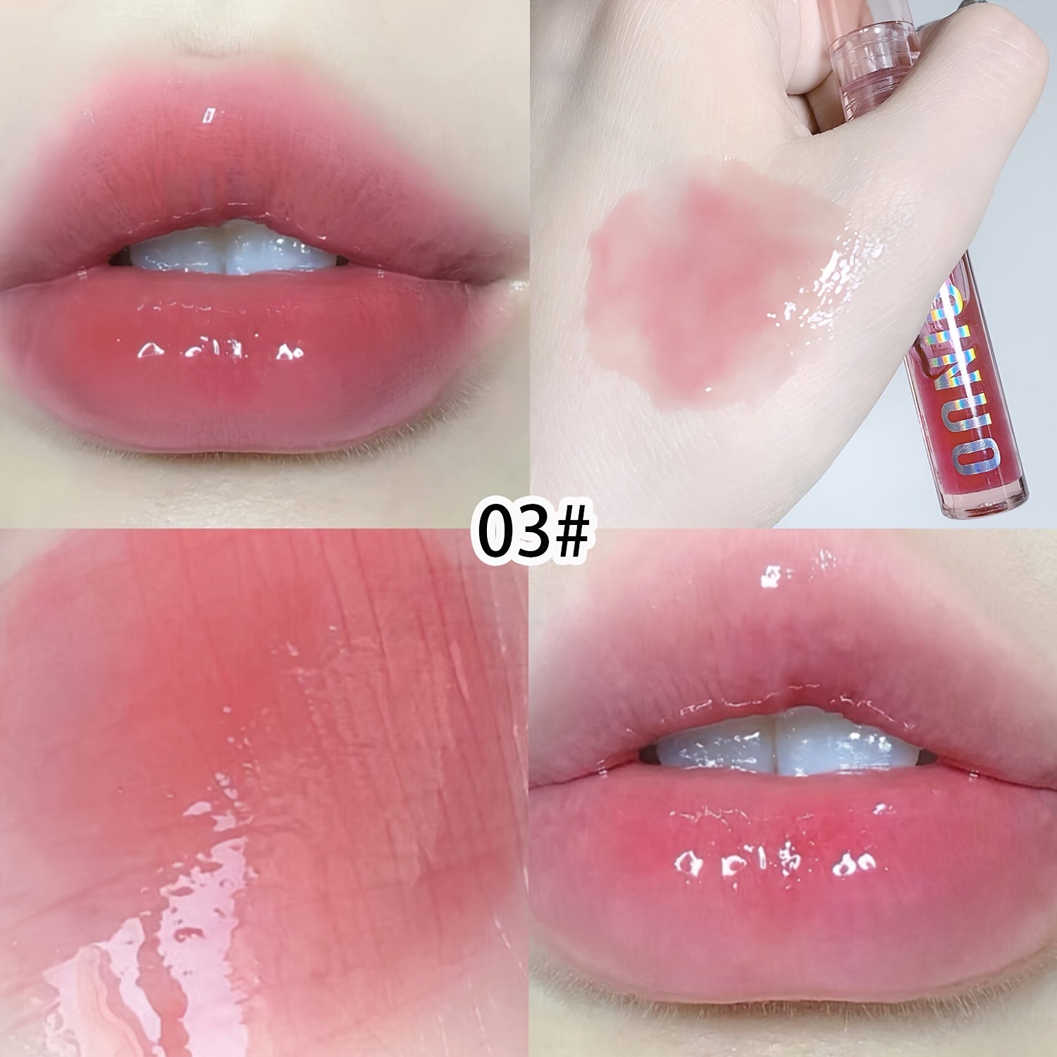 4pcs Plumping Lip Gloss Set - Hydrating & Nourishing Jelly Shine, Non-Sticky Glass Finish, Perfect Valentine's Gift for Her, Lip Gloss, Moisturizing, Shiny, Valentine's Day Gift