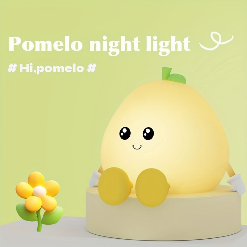 New pomelo Silicone Night Light, Colorful Color Change, Can Be Used as a Phone Holder, Unique and Warm Home Gift, Valentine's Day, Birthday Gift