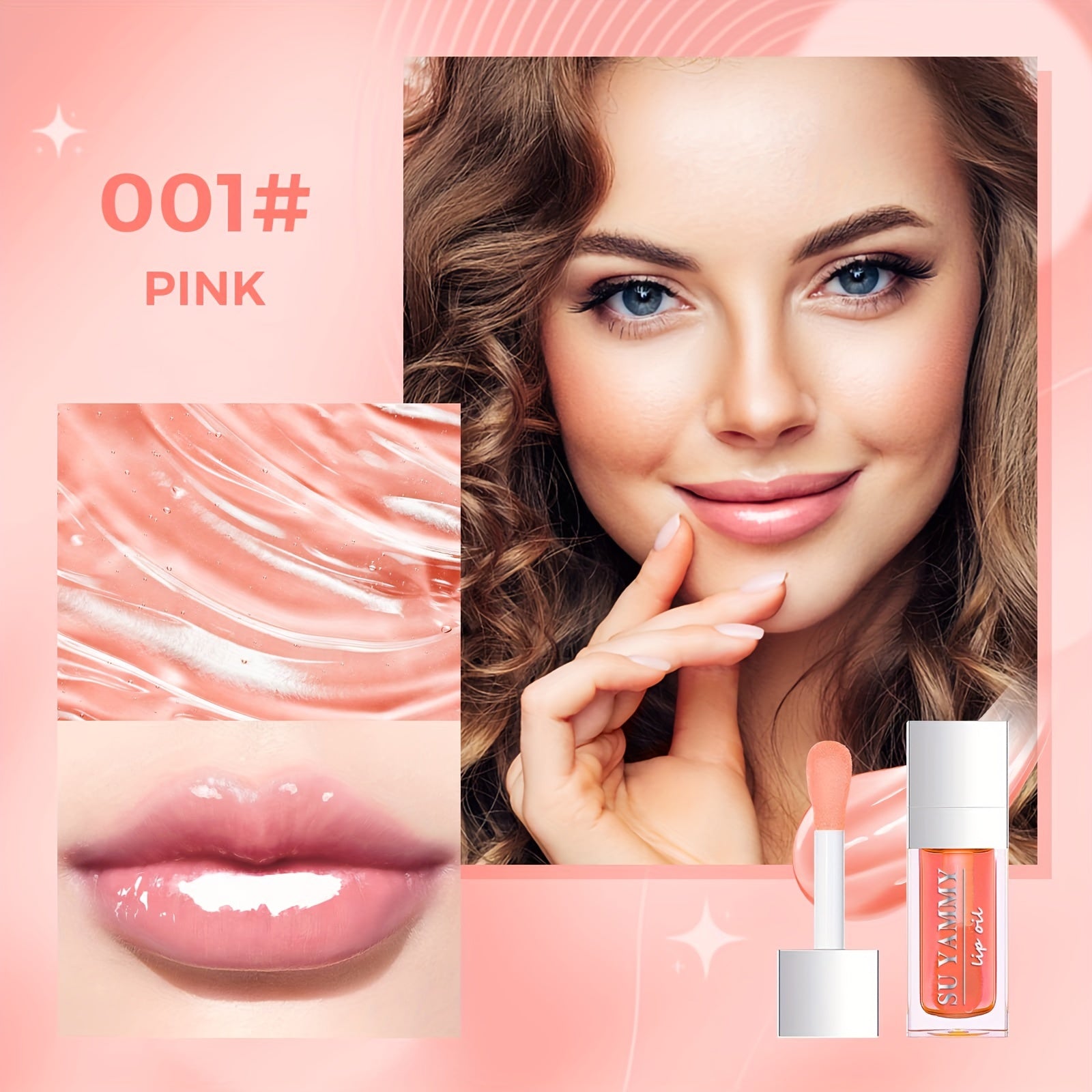 5 Shades Hydrating Lip Glow Oil Lip Gloss, Moisturizing Transparent Liquid Lip Balm, Natural Lip Enhancer, Make Lips Fuller And Moisturized Valentine's Day Gifts For Music Festival