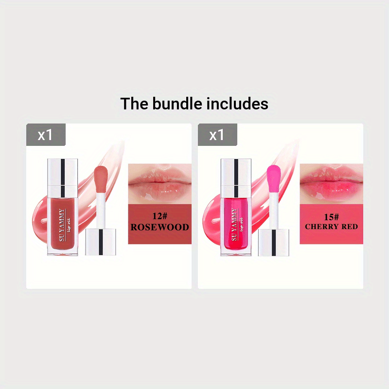 5 Shades Hydrating Lip Glow Oil Lip Gloss, Moisturizing Transparent Liquid Lip Balm, Natural Lip Enhancer, Make Lips Fuller And Moisturized Valentine's Day Gifts For Music Festival