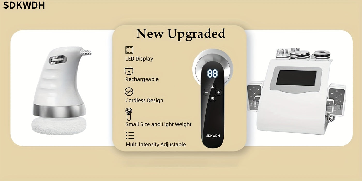 2.0 Upgrade Handheld Body Massager - Multiple Options to Choose From USB Charging, Odorless, Handheld, for Belly, Waist, Arms, Thighs And Legs - Ergonomic Body Massager with Digital Display, Perfect for Holiday Gifts