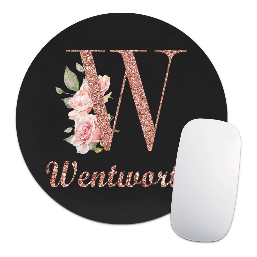 Personalized Customized Name Faux Leather Mouse Pad Durable Laptop Gaming Mousepad Customized Products Multifunctional Notebook Computer Game Mouse Pad Wear-resistant High-Grade Desk Mat PC Mouse Pad Personal Tailor