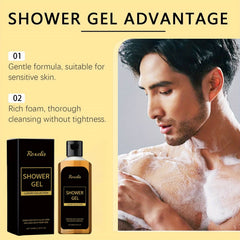 1pc/ 2pcs Men's Perfume Body Wash, Containing Lemon Oil And Aloe Leaf Extract, Gently Cleanses The Body, Leaving A Lasting Fragrance On The Beige, with A Fresh Scent. Suitable for Christmas And Halloween Parties, New Product
