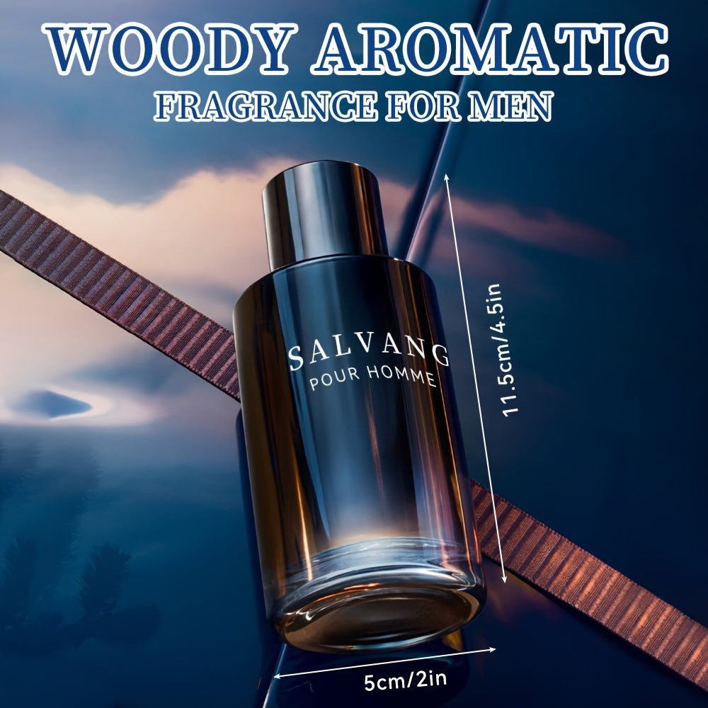 3.4fl Oz Long-Lasting Eau De Toilette Spray, Men's Perfume with Calabrian Bergamot Pepper Veti Flavor, Perfect for Dating, Daily Life, Parties, Gift Giving