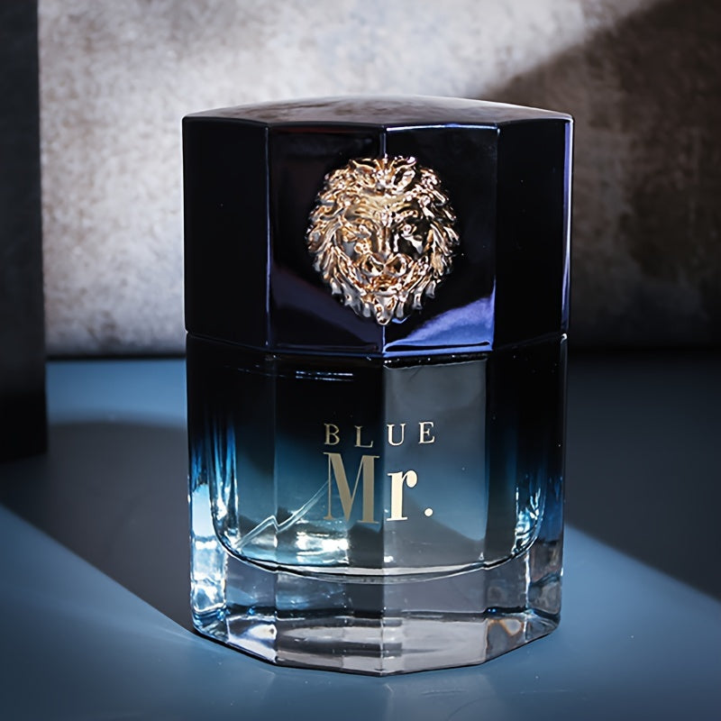 3.38oz Mr. Blue Men'S Perfume Long-Lasting Fragrance Lion Domineering Perfume Sports And Leisure Party Perfume Business Travel Perfume Couple Lover Partner Date Dinner Perfume Satisfying Gift Perfume