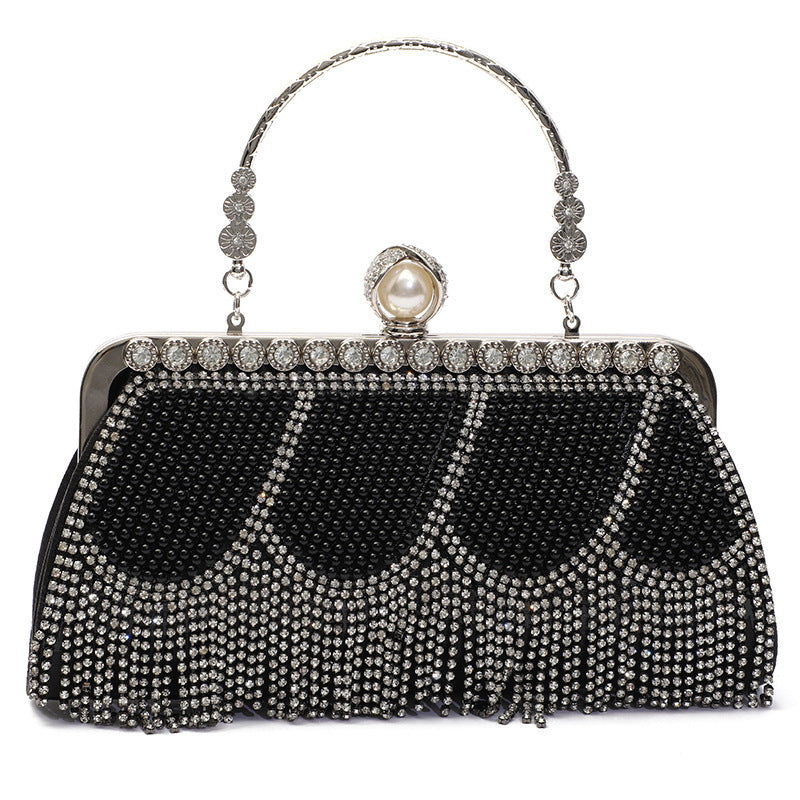 Heavy Industry Tassel Dinner Clutch Chinese Style