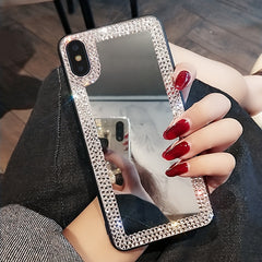 Fashionable And Luxurious Minimalist Makeup Mirror Phone Case Suitable for Iphone 17 Pro Max / 16 Plus.