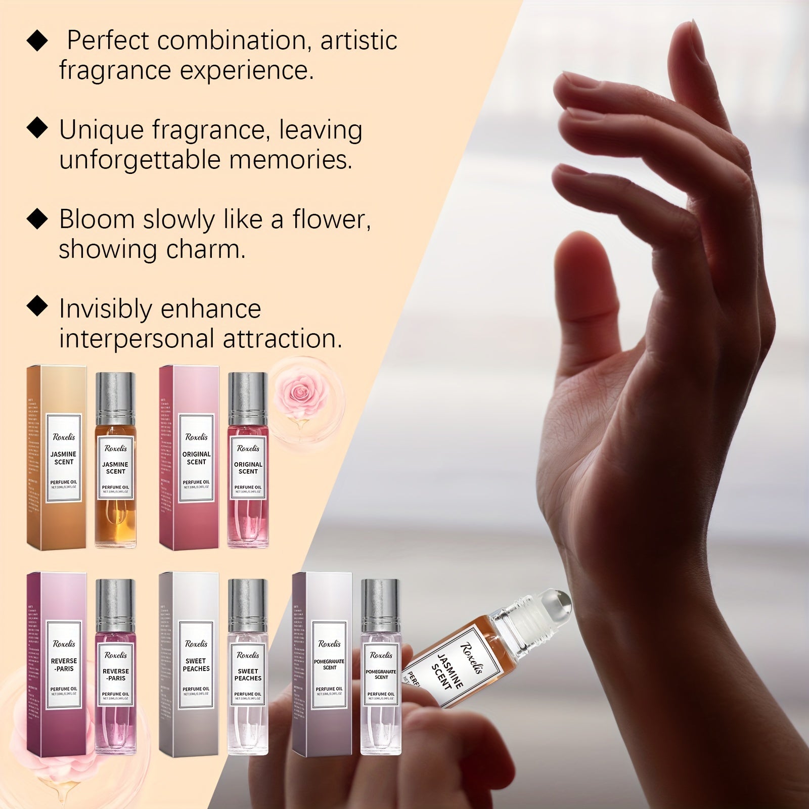 Set Of 5 Pieces Of Perfume Intimate Partner Perfume, Long-acting Perfume, Romantic Perfume, Infused With Essential Oil Perfume To Increase Intimacy, Men's And Women's Perfume