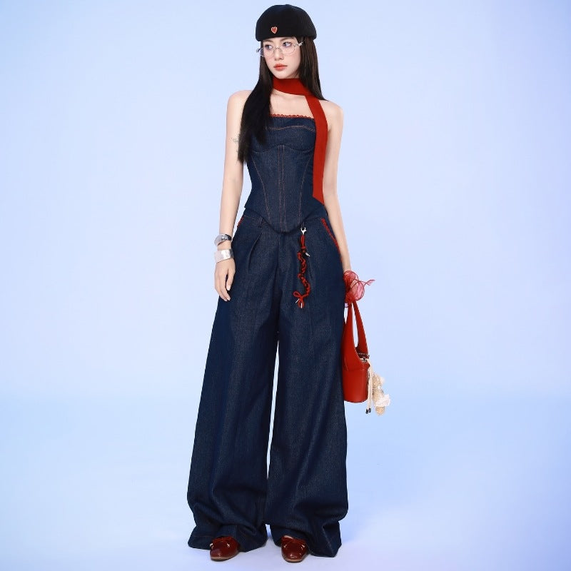 Fashion Denim Tube Top Women's Loose