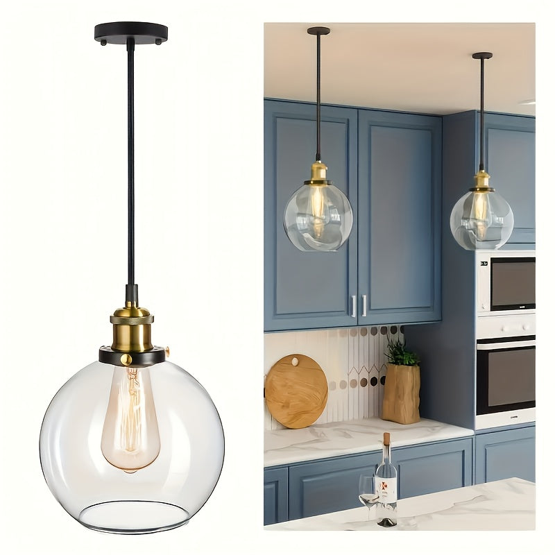 Modern Globe Pendant Light Fixture - Commercial Use, Transparent Kitchen Island and Dining Room, Hotel, Office Ceiling Light, Ceiling Light Fixture, Easy to Install Hardware (Bulbs Not Included) - Home Gift, Exquisite Gift