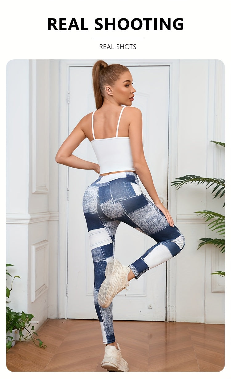Women's Outdoor Sports Recommended Plaid Print Long Pants, Polyester and Elastane Blend, Machine Washable - Spring/Summer, 2024 Hot Deal, Plaid Print, Outdoor Sports, Women's Pants