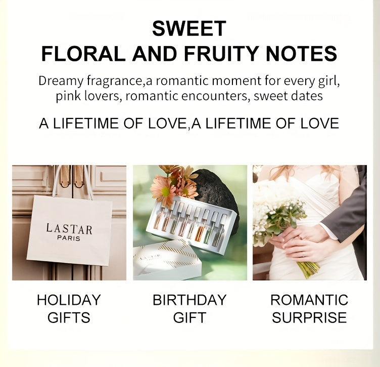 LASTAR 8pcs Perfume Gift Set - 0.1oz Each, Long-Lasting Fragrance for Men & Women, Classic Floral Notes, Perfect for Dates & Travel, Ideal Holiday Present