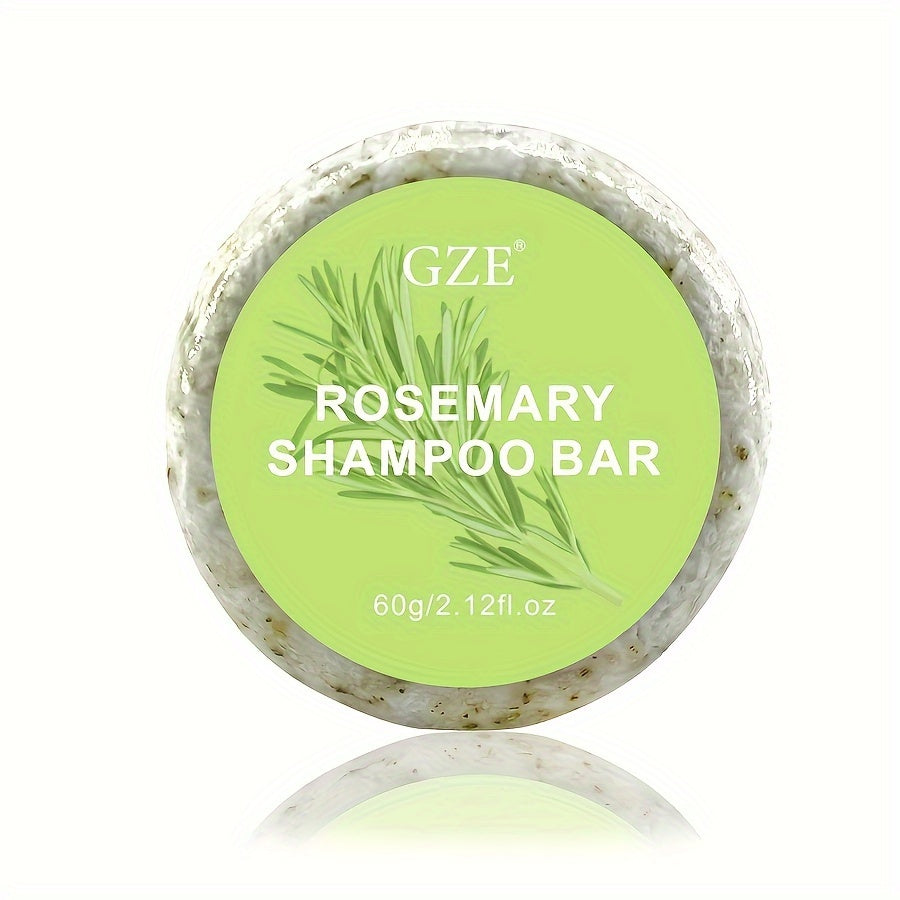 GZE Rosemary Hair Care Shampoo Bar, Cold Processed Soap Hair Shampoo Bar Plant Hair Shampoos Hair Care Deep Cleansing for Hair & Scalp Rosemary Shampoo Bar Oil Control