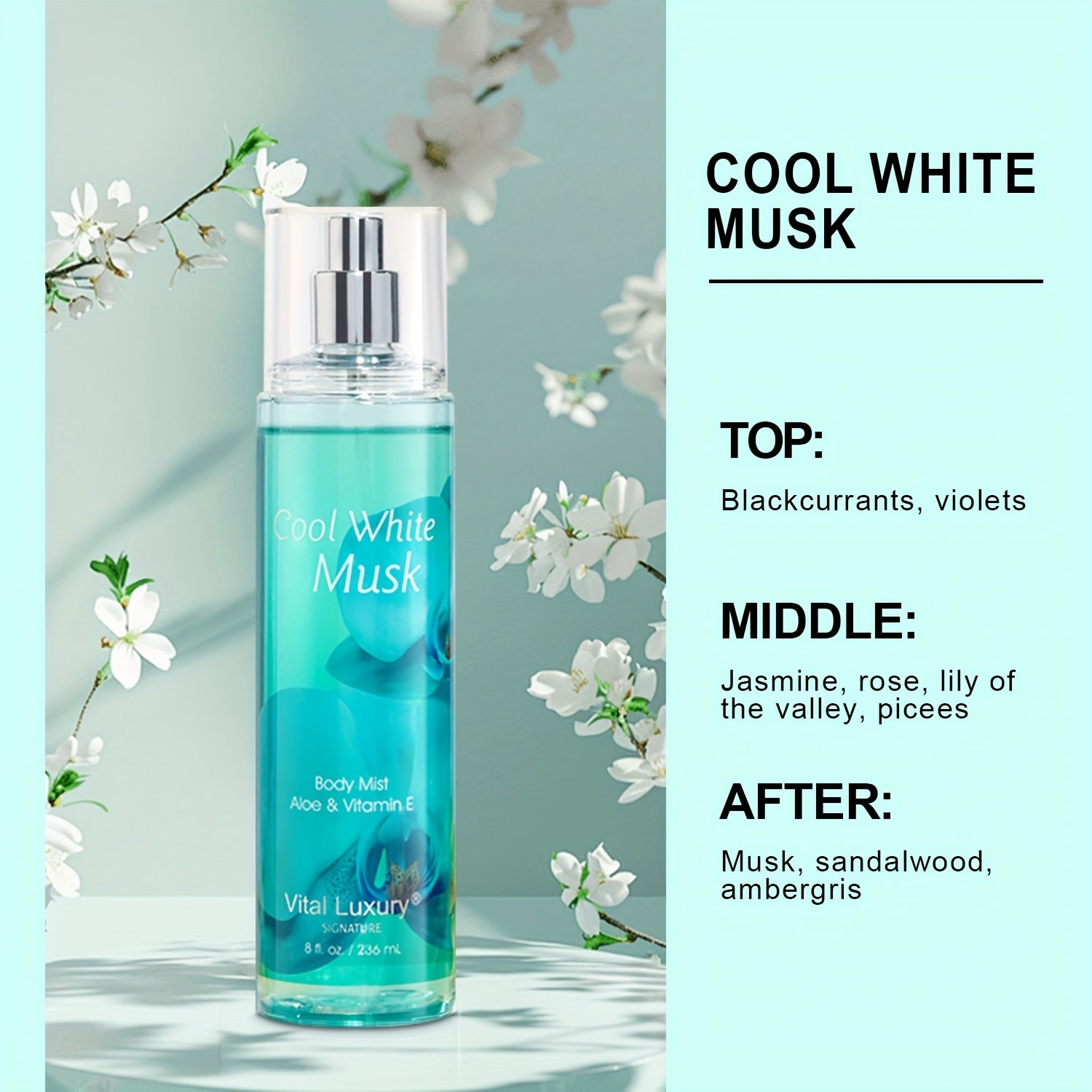 8Fl.oz Luxury Floral Fruity Perfume Body Mist For Women - Long-Lasting Feminine Fragrance With Blossom & Berry Notes, Romantic Day To Night Scent, Elegant Eau De Toilette Mist | The New Women'S Perfume