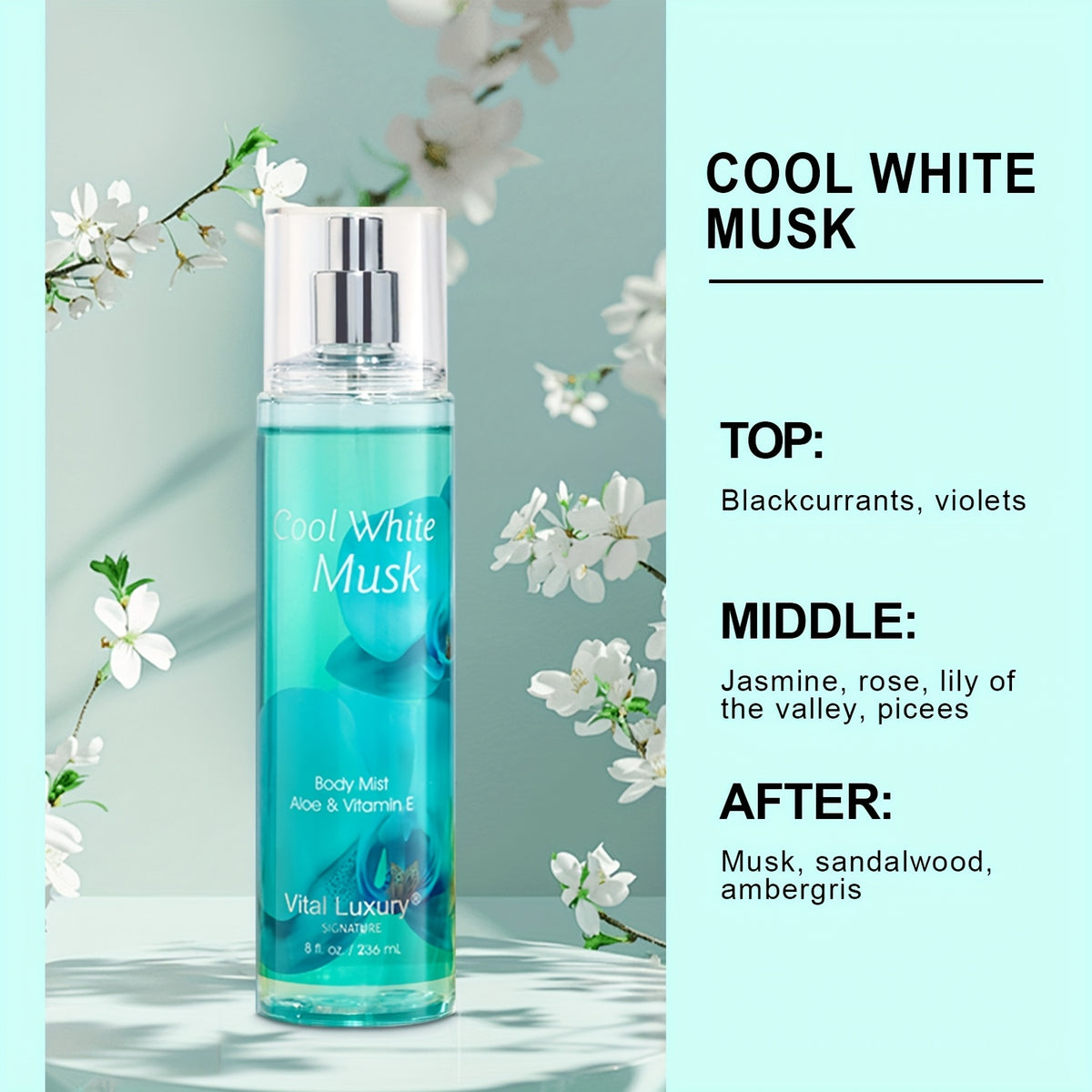 8Fl.oz Luxury Floral Fruity Perfume Body Mist For Women - Long-Lasting Feminine Fragrance With Blossom &amp; Berry Notes, Romantic Day To Night Scent, Elegant Eau De Toilette Mist | The New Women'S Perfume