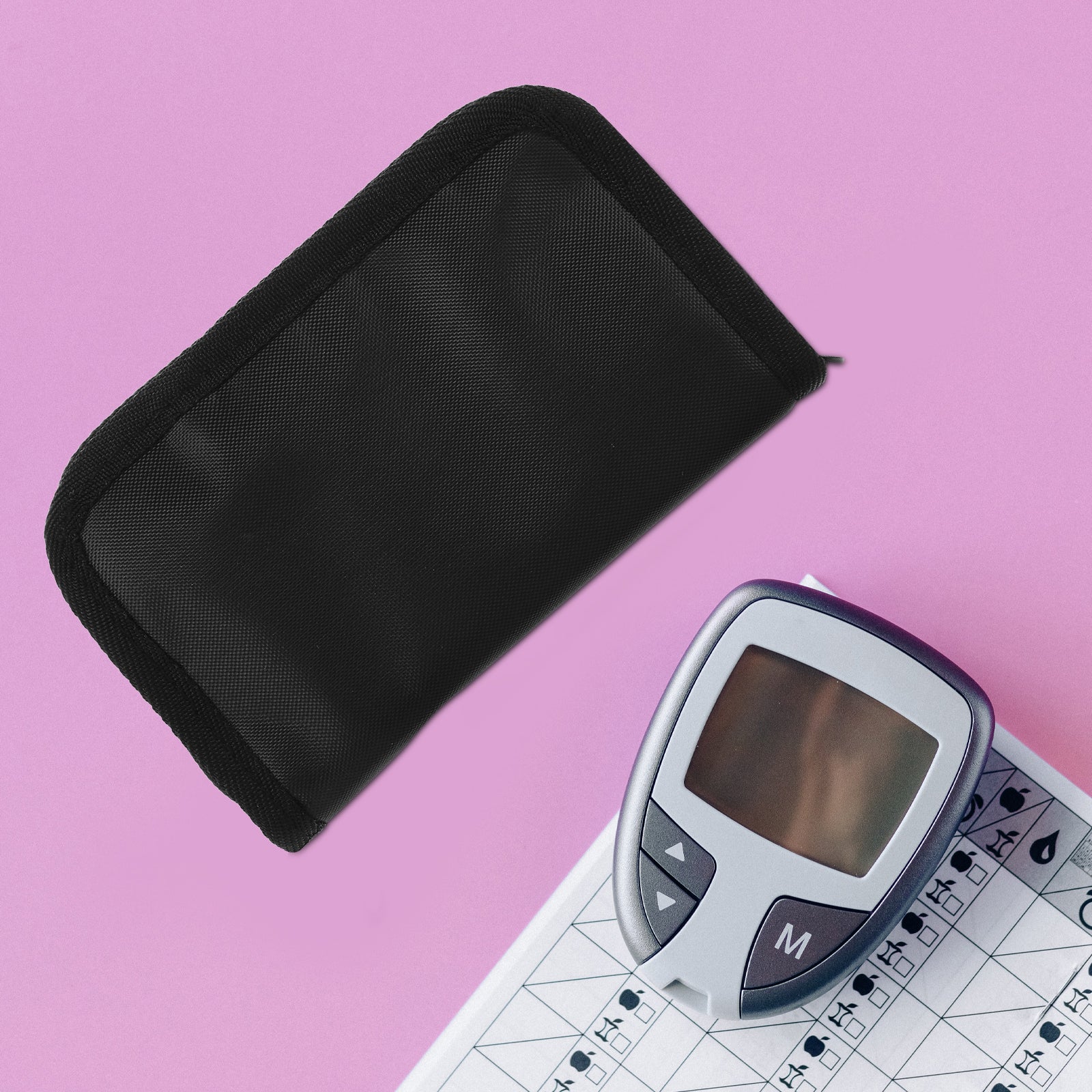 Sac de rangement pour compteur de glycémie, étui organisateur, support pour diabète, fournitures, couvercle de doublure 210d, Kit de test