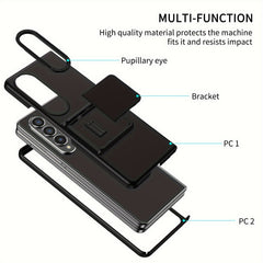 Suitable For Samsung Galaxy ZFold5/4 Phone Case Folding Screen Fold3 Gear Support ZFlip4/5 Anti-fall Protective Cover