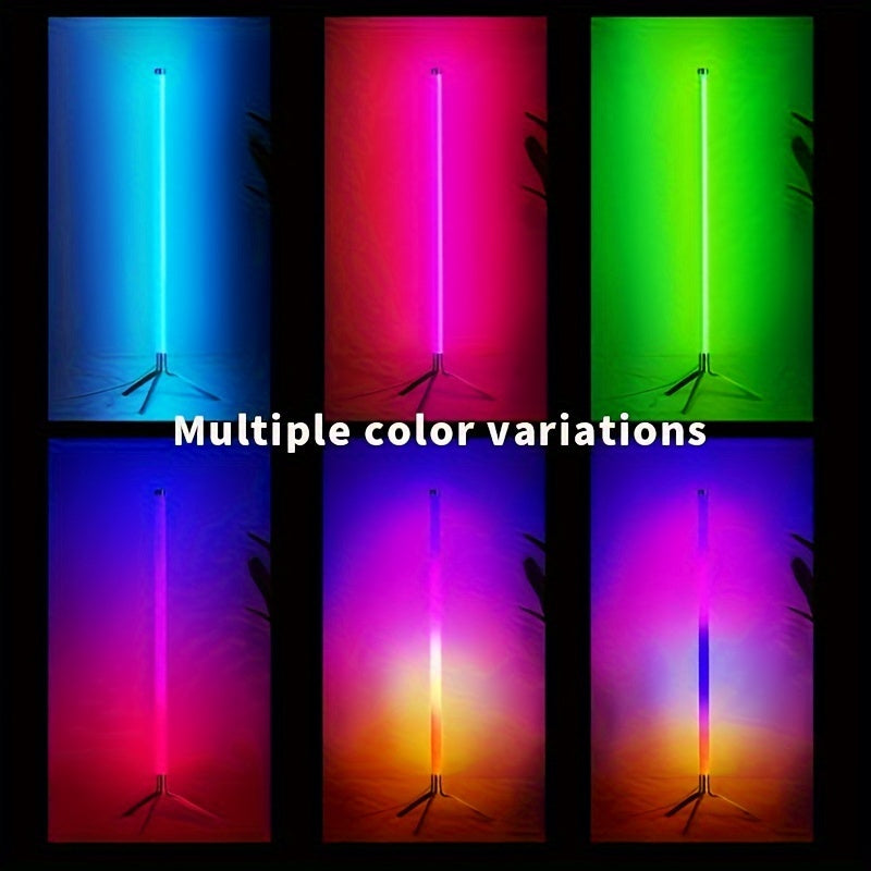 [Smart RGB Floor Lamp] Wireless APP Dimming RGB Floor Lamp, Smart RGB LED Corner Floor Lamp, Simple Living Room Decorative Lamp With Remote Control + USB Cable