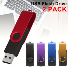 2pcs High-Speed USB 2.0 Flash Drives - Metal Pen Design, Secure Storage for PC/Laptop/Tablet/Mobile Phone, Car Audio & Game Console Compatible - Sizes: 8GB to 64MB