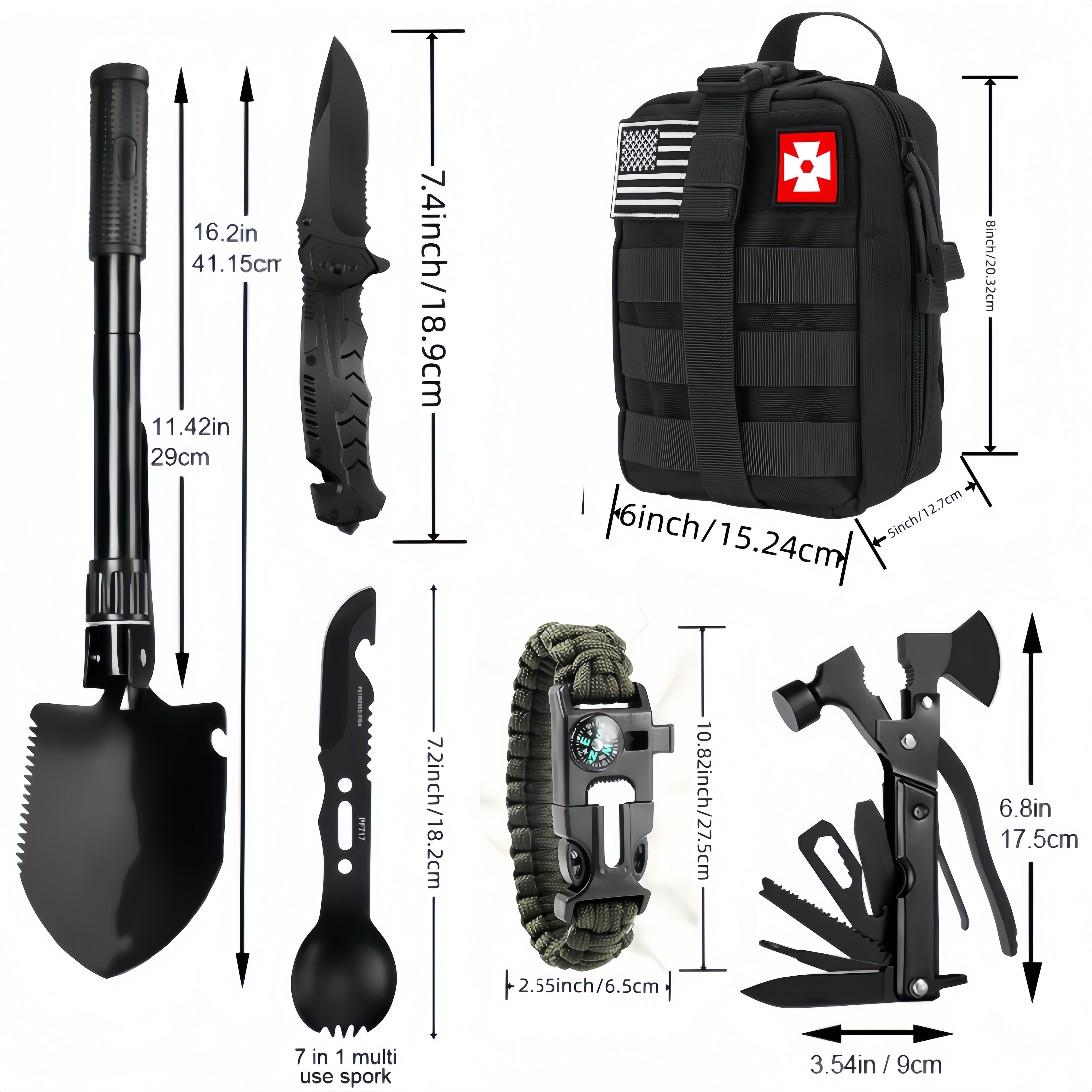 148-in-1 Professional First Aid Kit - Durable Nylon Construction, Normal Waterproof, and MOLLE Bag - Perfect for Outdoor Enthusiasts, Camping, Hiking, and Exploring - Ideal Gift for Boyfriend, Husband, and Father on Fathers D