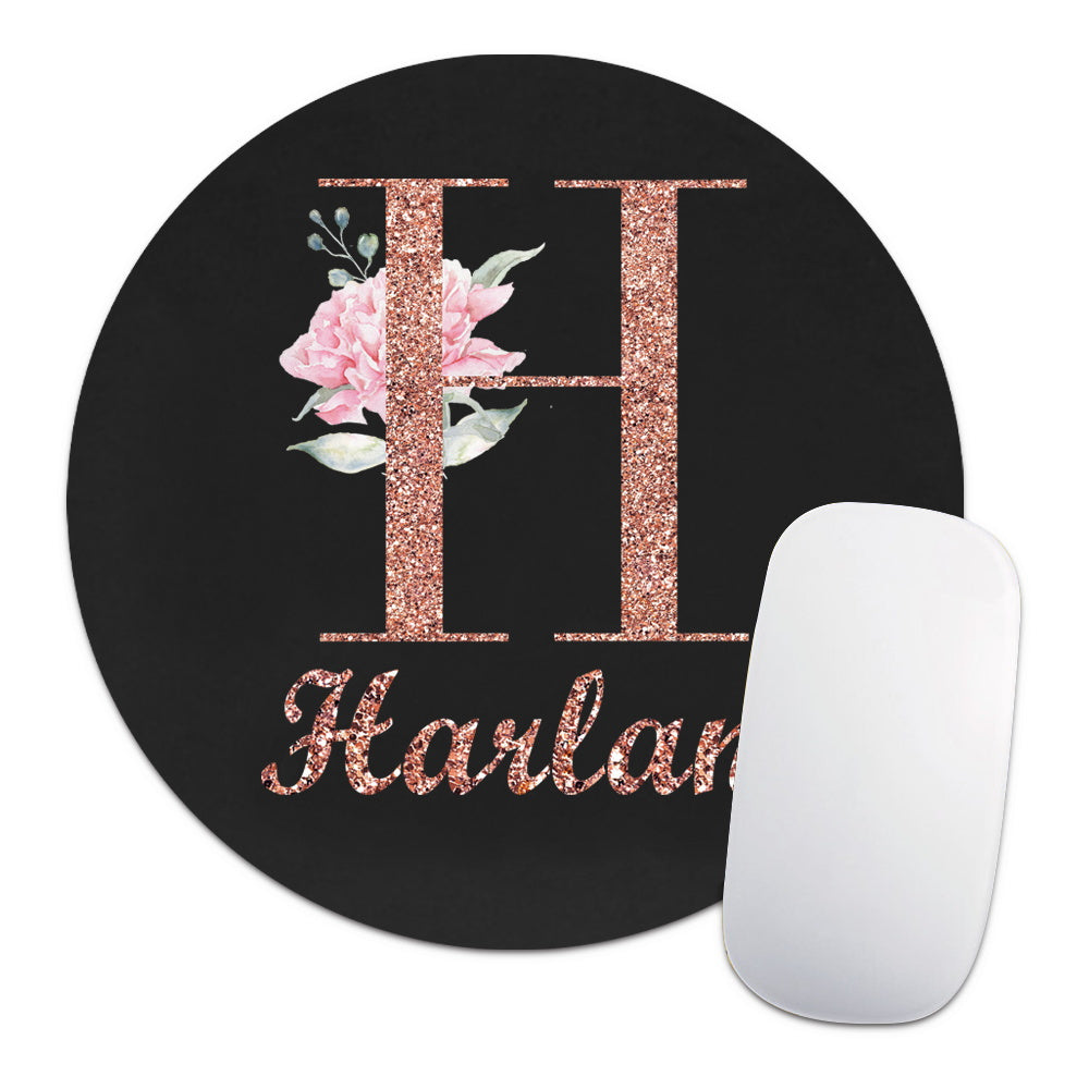 Personalized Customized Name Faux Leather Mouse Pad Durable Laptop Gaming Mousepad Customized Products Multifunctional Notebook Computer Game Mouse Pad Wear-resistant High-Grade Desk Mat PC Mouse Pad Personal Tailor