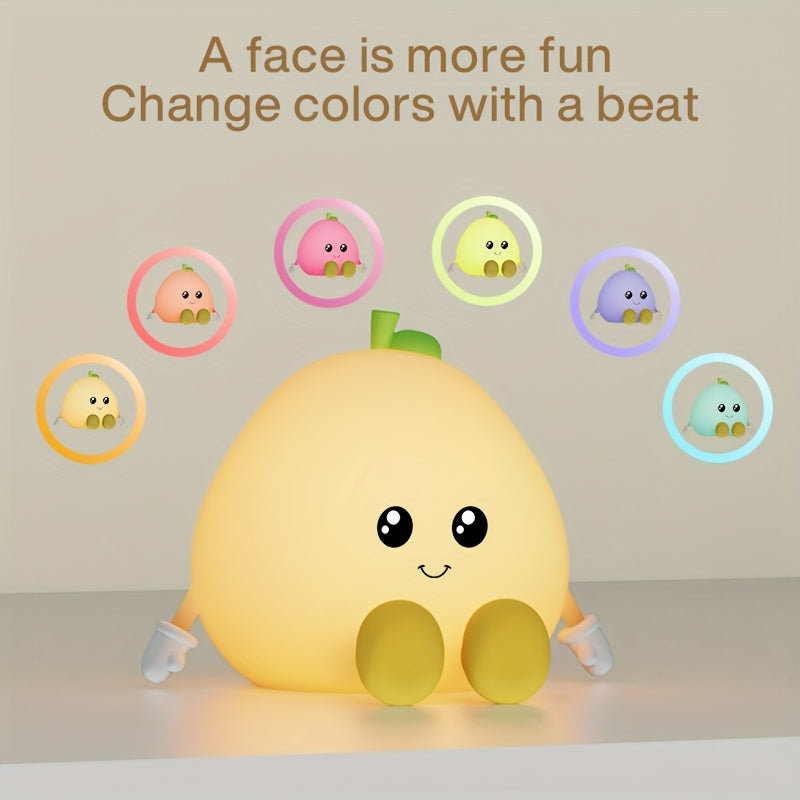 New pomelo Silicone Night Light, Colorful Color Change, Can Be Used as a Phone Holder, Unique and Warm Home Gift, Valentine's Day, Birthday Gift