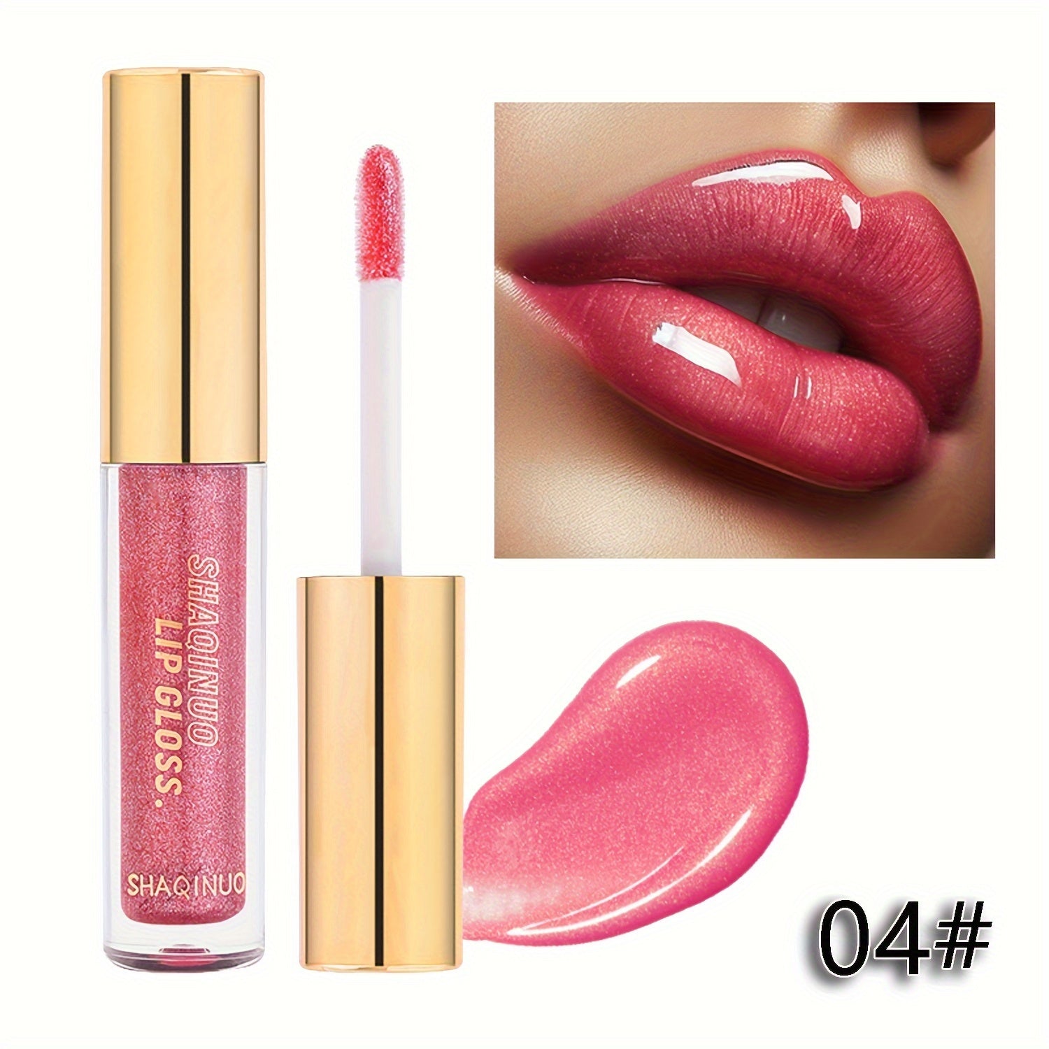 Shimmering Berry-Shade Lip Gloss - Moisturizing & Nourishing, Anti-Crack for All Skin Types, Perfect for Fall/Winter
