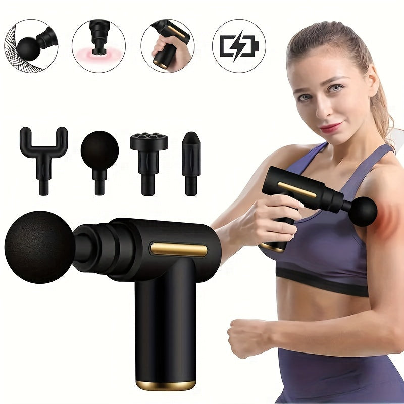 6-Speed Home Body Massager with Vibrating Electric Function, Portable Gym Bag, Multi-Use for Legs, Head, Neck, Waist, Back, USB Rechargeable Neck Membrane Gun