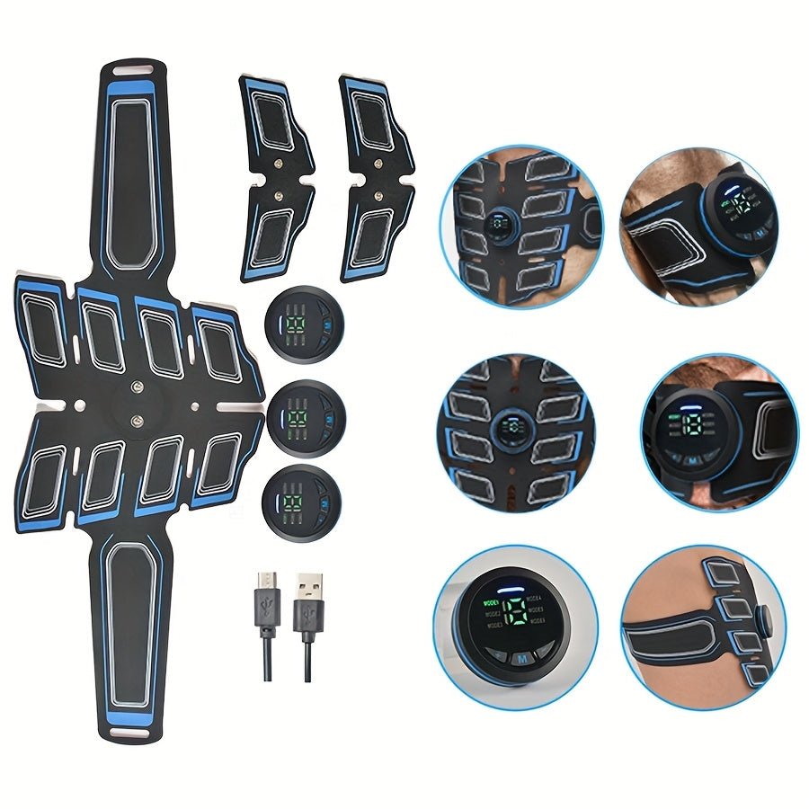 EMS Fitness Massage Belt, EMS Muscle Training Stimulator, EMS Low Frequency Physiotherapy Instrument, 6 Modes Of 18 Intensity Levels Of Rechargeable Massager, Christmas Gift, Muscle Massager, Multifunctional Body Massage, Mas