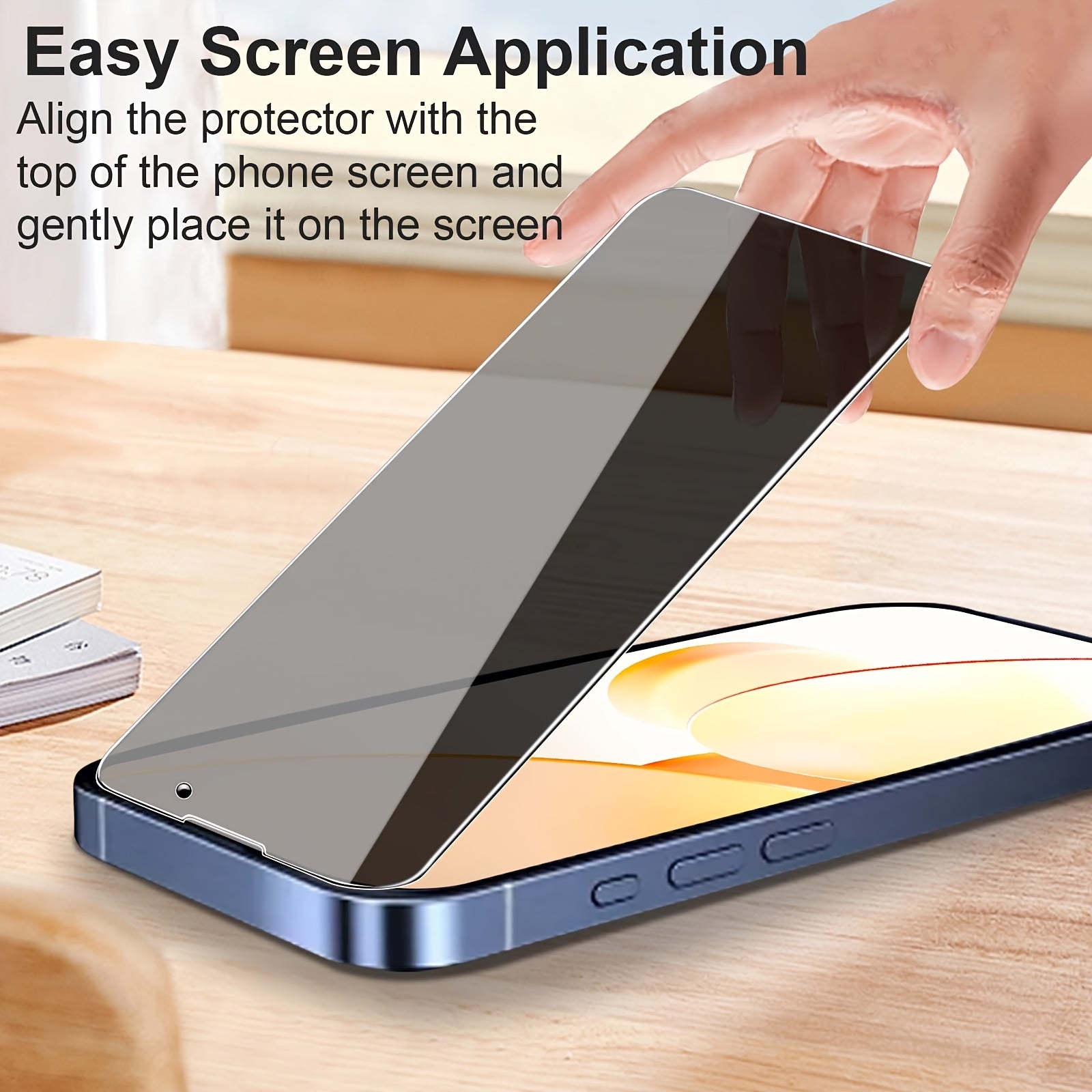 8pcs Anti Spy for iPhone X/XS/XR/12/13/14/15/16 Pro Max Anti Spy Screen Protector 9H Hardness Fingerprint Resistant Scratch Resistant Privacy Screen Tempered Glass Protector Screen Friendly