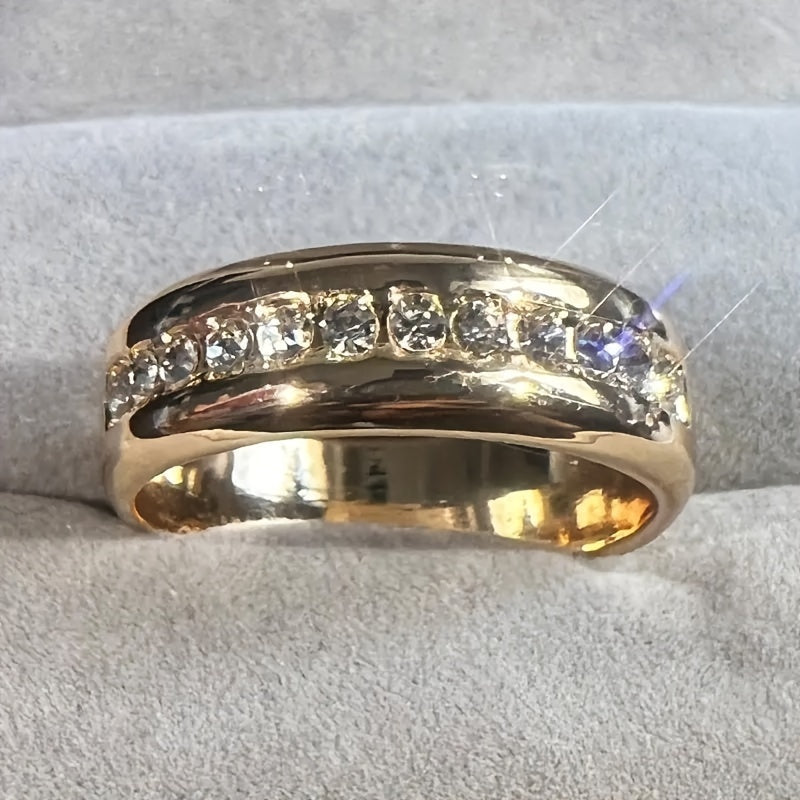 1 Romantic Couple Matching Ring - Stainless Steel Wedding Band for Him and Her - Hypoallergenic, Durable, Scratch-Resistant Design - Perfect Symbol of Eternal Love for Valentine's Day, Engagement, Anniversary or Wedding Gift
