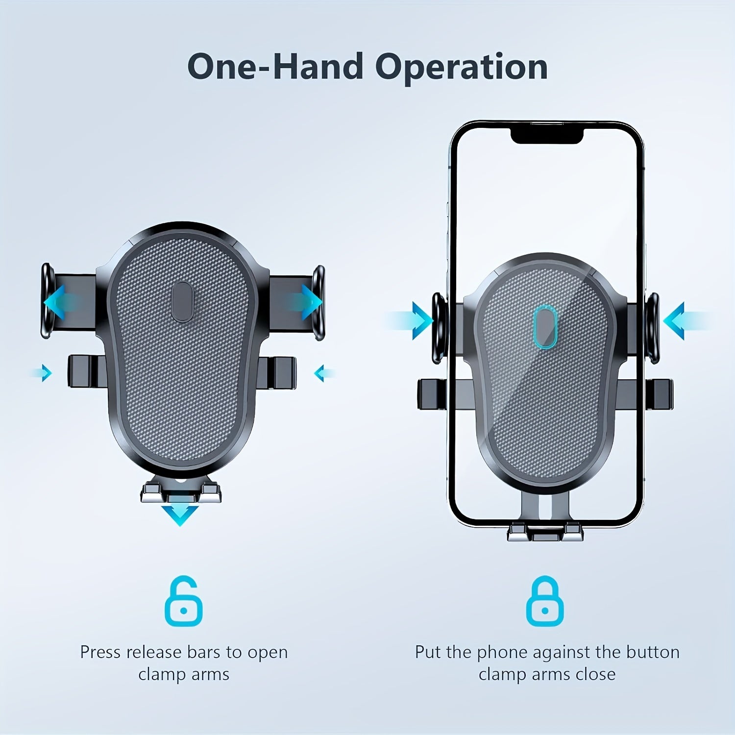 SOLIGU Universal Car Phone Holder - 360° Rotatable Mobile Phone Mount Cradle with Suction Cup, Fit for iPhone, Android and All Phones, Easy Adjustable and Secure Phone Mounting