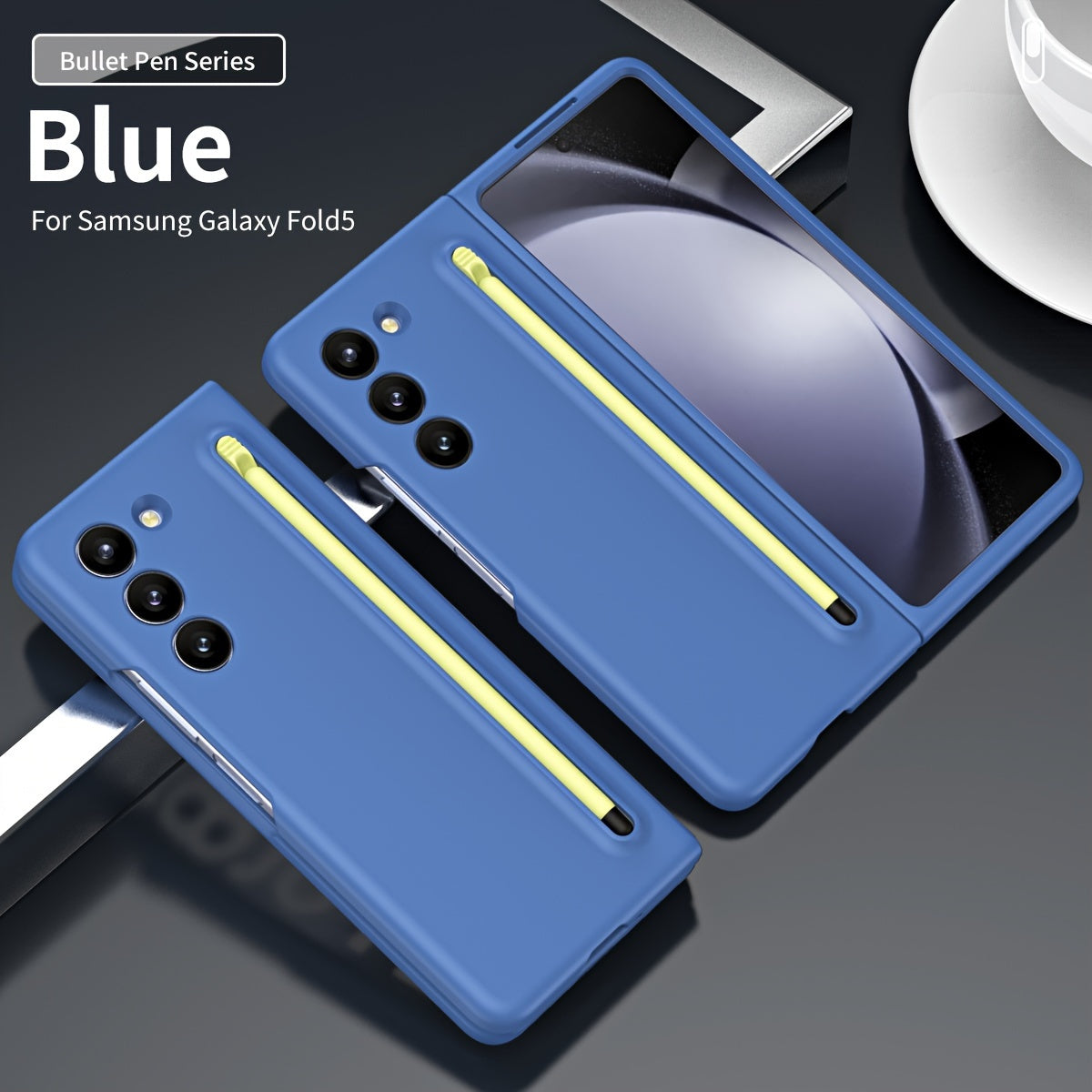 Suitable For Samsung Z Fold5 phone case with Spen Stylus Drop Proof for Samsung Galaxy Zfold 5 Slim folding case with built-in pen slot with stylus