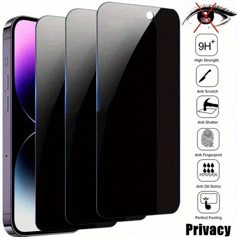 [Anti-Scratch Glass Protector] 2-Pack Anti-Scratch Tempered Glass Screen Protectors for iPhone 13/13 Pro/13 Pro Max, 14/14 Plus/14 Pro/14 Pro Max, 15/15Plus/15Pro/15Promax, 16/16Plus/16Pro/16Promax, Privacy Protection, Oil-Re