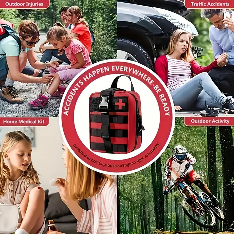 358pcs Marine Survival First Aid & Emergency Medical Kit with Trauma Shears & Rescue Whistle - Heavy-Duty Anti-Rust Case, 358pcs All-in-One Outdoor Medical Supply with CPR Mask, Splinting Kit, Bleeding Control, Splinting & Tr