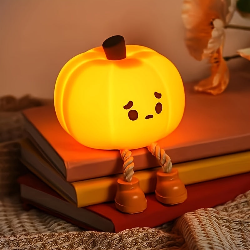 Cute Pumpkin Night Light, General Purpose Novelty Lighting, Halloween Decoration, Suitable for Lighting Up The Room, Bedside Table Night Light, Home Bedroom Living Room Decorations, Luminarias, Room Lighting, Festive Lighting