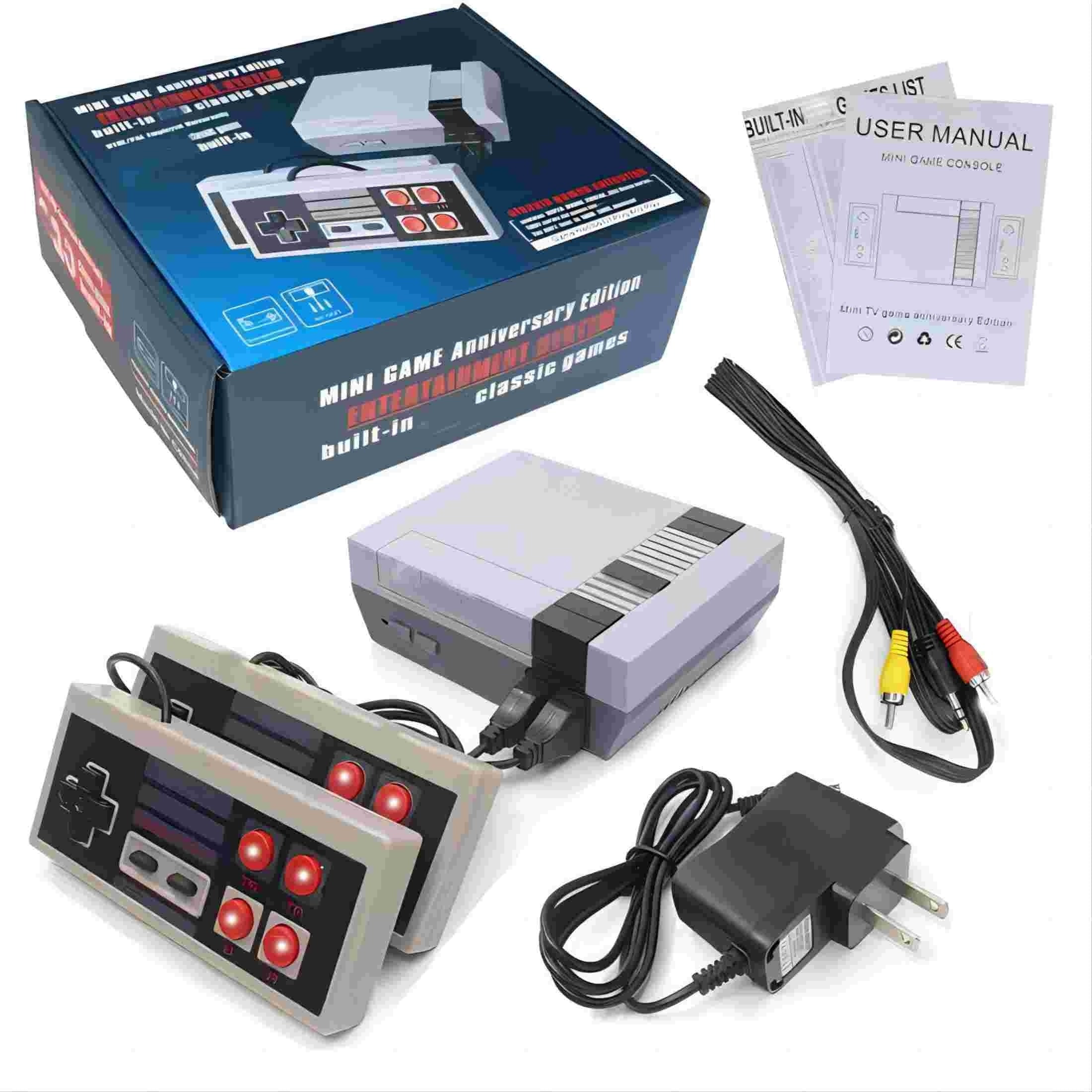 Best Home Gift Wired Mini Two-Player Entertainment System, Evoking Fond Memories - Red And White Design. Enjoy A Joyful Holiday With Your Family.