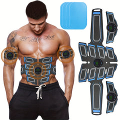 EMS Fitness Massage Belt, EMS Muscle Training Stimulator, EMS Low Frequency Physiotherapy Instrument, 6 Modes Of 18 Intensity Levels Of Rechargeable Massager, Christmas Gift, Muscle Massager, Multifunctional Body Massage, Mas